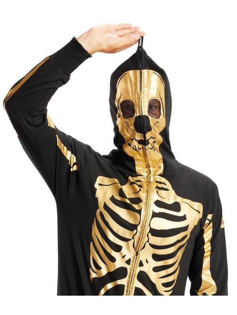 NWT Tipsy Elves Men's Gold Skeleton Costume Size Small - Picture 8 of 11